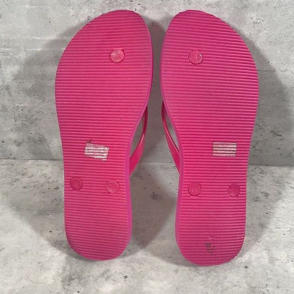 Nine West Women's Pink White Logo Flip‎ Flops Size 8 (Large) Water Shoes Slides - Picture 4 of 6